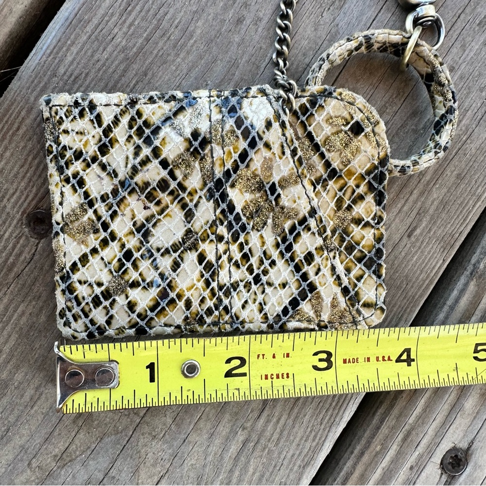 Hobo Sable Bag Charm Twinkle Print Python Glitter… - image 4